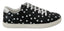 Dolce & Gabbana Schwarz gepunktete Leder-Sneakers