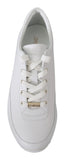 Jimmy Choo Elegante weiße Leder-Sneakers