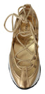 Jimmy Choo Golden Glamour Mesh Leder Turnschuhe