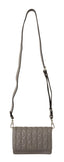 Karl Lagerfeld Elegante graue Leder-Crossbody-Tasche