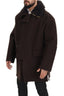 Dolce & Gabbana Elegante dunkelbraune Shearling-Manteljacke