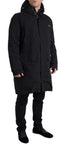 Dolce & Gabbana Eleganter schwarzer Trenchcoat mit Kapuze