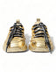 Dolce & Gabbana Glänzende goldfarbene Luxus-Sneakers