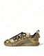 Dolce & Gabbana Glänzende goldfarbene Luxus-Sneakers