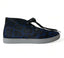 Dolce & Gabbana Schicke blaue Mid-Top-Sneakers mit Leopardenmuster