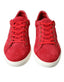 Dolce & Gabbana Elegante rot-weiße Low-Top-Sneakers