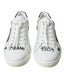 Dolce & Gabbana Exklusive Weiß Bordeaux Low Top Sneakers