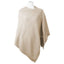 Emilio Romanelli Eleganter Kaschmir-Poncho mit V-Ausschnitt in Beige