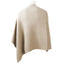 Emilio Romanelli Eleganter Kaschmir-Poncho mit V-Ausschnitt in Beige