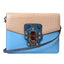 Dolce & Gabbana Blau Beige Exotisches Leder LUCIA Crossbody Geldbörse Tasche