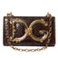 Dolce & Gabbana Braunes Pythonleder DG Girls Crossbody Handytasche