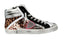 Philippe Model Elegante graue Leder-Sneakers mit Pailletten-Details