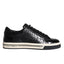 Dolce & Gabbana Schwarz Leder Männer Low Top Turnschuhe Schuhe