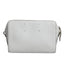 MM6 Maison Margiela White Leather Large Pouch Zip Handbag Women Bag