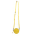 MSGM Yellow Leather Logo Crossbody Sling Shoulder Round Bag