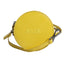 MSGM Yellow Leather Logo Crossbody Sling Shoulder Round Bag