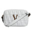 Versace White Quilted Nappa Leather Crossbody Shoulder Bag