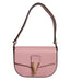 Versace Pink Grainy Calf Leather Logo Crossbody Shoulder Bag