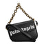 Palm Angels Schwarze Leder Crossbody Tasche