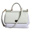 Dolce & Gabbana White Rafia Leather Top Handle Crossbody Bag