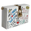 Dolce & Gabbana White Graffiti Print Clutch Crossbody Bag