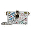 Dolce & Gabbana White Graffiti Print Clutch Crossbody Bag