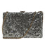 Dolce & Gabbana Silver Sequined Clutch Evening Crossbody Bag