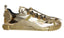 Dolce & Gabbana Gold Stretch Lace Up NS1 Sneakers Shoes