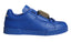 Dolce & Gabbana Blue Leather Low Top Portofino Sneakers Shoes