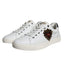 Dolce & Gabbana White Leather Heart Low Top Casual Sneakers Shoes