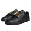 Dolce & Gabbana Black Leather Low Top Portofino Sneakers Shoes