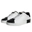 Dolce & Gabbana Black Leather Logo Portofino Sneaker Shoes