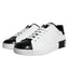 Dolce & Gabbana Black Leather Logo Portofino Sneaker Shoes