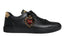 Dolce & Gabbana Black Leather Heart Low Top Casual Sneaker Shoes