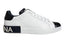 Dolce & Gabbana White Leather Logo Portofino Sneaker Shoes