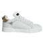 Dolce & Gabbana White Leather Portofino Low Top Sneaker Shoes