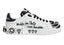 Dolce & Gabbana White Crystal Portofino Low Top Sneaker Shoes