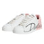 Dolce & Gabbana White Pink Portofino Low Top Sneakers Shoes