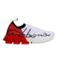 Dolce & Gabbana White Red Low Top Sorrento Men Sneakers Shoes