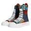 Dolce & Gabbana Multicolor Patchwork Logo High Top Sneakers Shoes