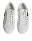 Weiße Dolce & Gabbana Portofino Sneaker mit dekorativem Herzmotiv und goldenen Nieten. Hochwertige Verarbeitung aus Kalbsleder mit Schnürsenkeln. Dolce & Gabbana White Portofino Sacred Heart Sneakers Shoes. Dolce & Gabbana, DAMEN,EXKLUSIVE MARKEN,DOLCE & GABBANA,Welcome 10,SNEAKER