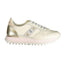 Blauer Sneaker in beige